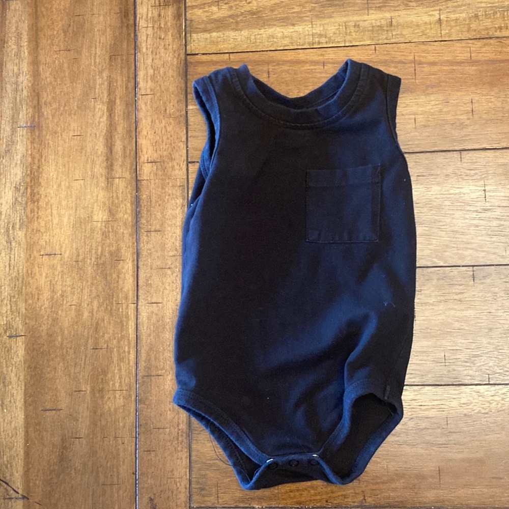 Little bipsy black tank top 9-12 month